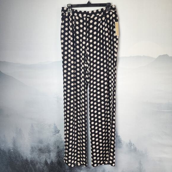 NWT Michael Michael Kors Pleated Polka-Dot Pants | Women's 8 - Picture 1 of 12